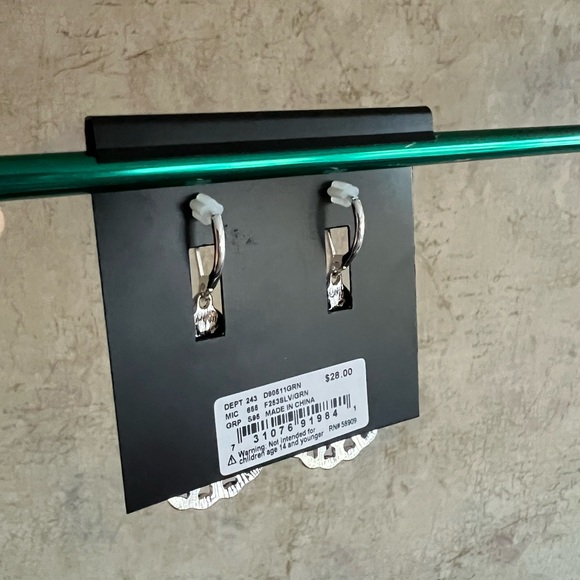 Sterling Silver Post and Nickel Free Dangle Earrings Scroll by Dillards 🩶 NEW 💚 - Picture 6 of 7